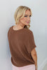 Easy Living Short Sleeve V-Shaped Knit Sweater