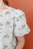 Romance in Bloom Floral Puff Sleeve Cotton Top