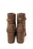 Runway Ready Faux Suede Brown Ankle Booties