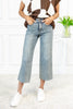 Getaway Girl Tummy Control Wide Crop Judy Blue Jeans