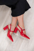 Heavenly Steps Mary Jane Strap Slingback Block Heels