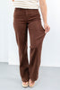 Mocha Moves Brown Slim Wide Jeans