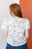 Romance in Bloom Floral Puff Sleeve Cotton Top