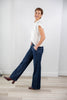 Cosmic Crush Metallic Pinstripe Wide Leg Jeans