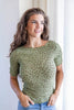 Sprinkle Party Fitted Stretch Polka Dot Top