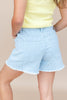 Knot Holding Back Drawstring Striped Shorts