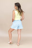 Knot Holding Back Drawstring Striped Shorts