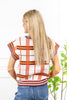 Pumpkin Spice Check Sweater Top