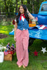 Saddle Up Sleeveless Button Front Cotton Denim Vest