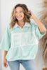 Seaside Beach Oversized Polo Pullover