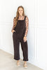 Rustic Charm Corduroy Straight Leg Overall Jumpsuit