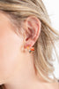 Color Splash Gold and Rhinestone Trio Hoop Earrings SET OF 3