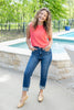 Lucky You Cuffed Tummy Control Capri Jeans