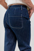 Cosmic Crush Metallic Pinstripe Wide Leg Jeans