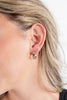 Color Splash Gold and Rhinestone Trio Hoop Earrings SET OF 3