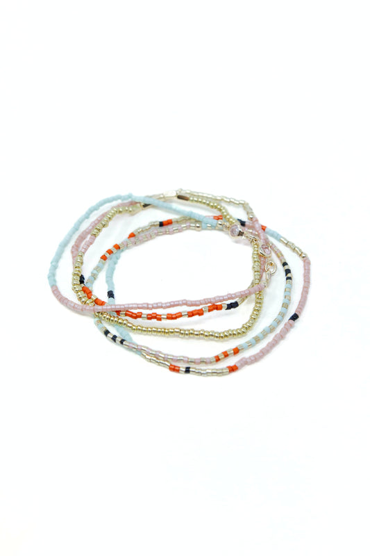 Joyful Charm Beaded Layered Stretch Bracelet