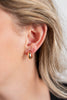 Color Splash Gold and Rhinestone Trio Hoop Earrings SET OF 3