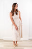 True Beauty Polka Dot Drop Waist A-Line Midi Dress