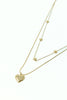 Simple Love Heart Pendant Layered Necklace