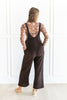 Rustic Charm Corduroy Straight Leg Overall Jumpsuit