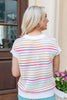 Bright Mood Rainbow Striped Short Sleeve Top