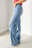 Hidden Gem High Rise Wide Leg Distressed Jeans