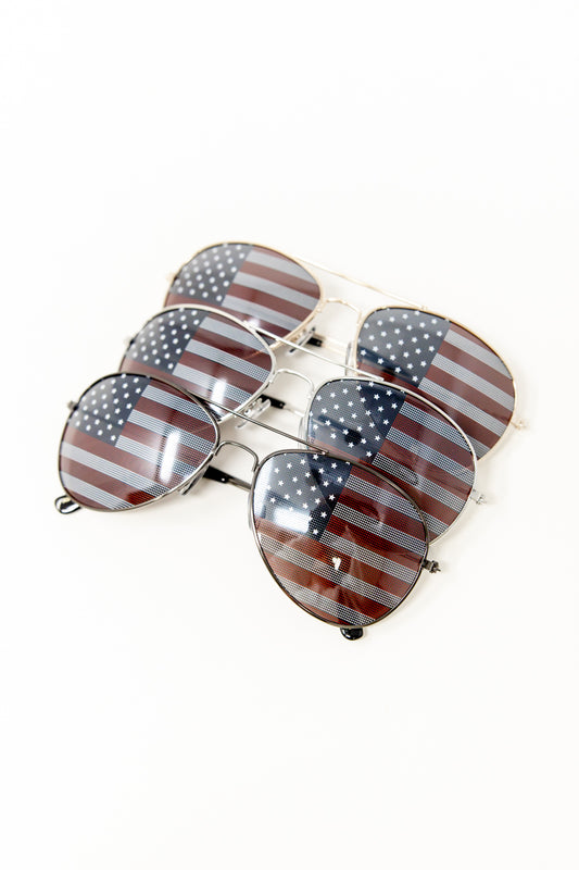 Freedom and Fun USA Aviator Sunglasses