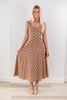 Love Notes Sleeveless Square Neck Polka Dot A-Line Dress