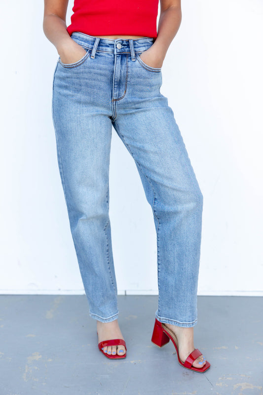 True Blue Straight Leg Jeans