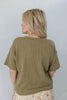 Flow Factor Split Neck Short Sleeve Ribbed V-Neck Top