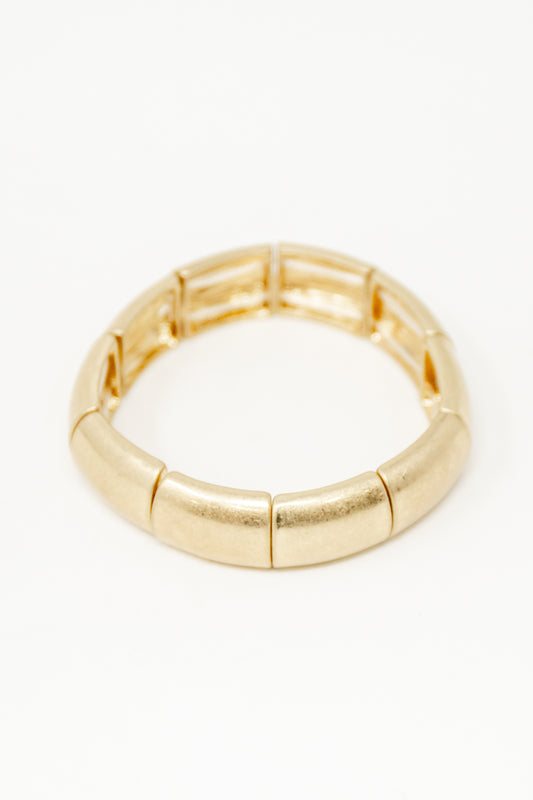 Pure Elegance Brushed Gold Bracelet