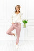 Rosy Glow High Rise Jogger Mica Denim