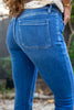 Dream Catcher Mid Rise Trouser Hem Flare Jeans
