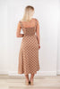 Love Notes Sleeveless Square Neck Polka Dot A-Line Dress