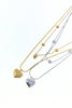 Simple Love Heart Pendant Layered Necklace