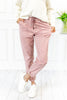 Rosy Glow High Rise Jogger Mica Denim