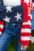 American Dream Open Front Patriotic Knit Cardigan
