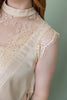 Love in Lace Satin & Lace Peplum A-Line Blouse
