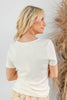 Sunkissed Tides Lace Trim V-Neck Top