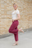 Red Velvet Wide Leg Crop Burgundy Jeans *PREORDER*