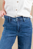 On A Roll Crop Dark Wash Ankle Trouser Jeans