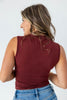 Wrapped In Ease Ruched Mock Neck Sleeveless Top