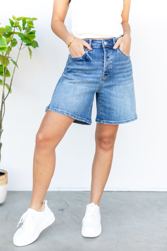 New Beginnings 6.25" Inseam Denim Shorts