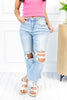 Bad Reputation Distressed Crop Flare Jeans