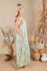 Green Goddess Open Back Maxi Dress