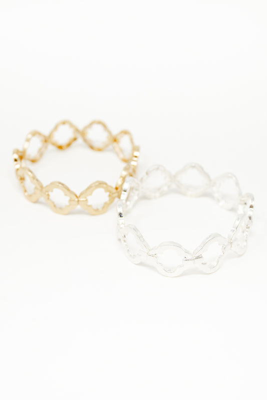 Endless Clover Link Stretch Bracelet