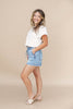 Bring the Heat Waist Tie Denim Shorts