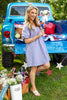Sweet Freedom Striped Puff Sleeve Cotton Mini Dress
