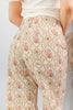 Rosebud Romance  Jacquard Rose Garden Print Wide Leg Pants