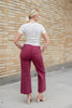 Red Velvet Wide Leg Crop Burgundy Jeans *PREORDER*